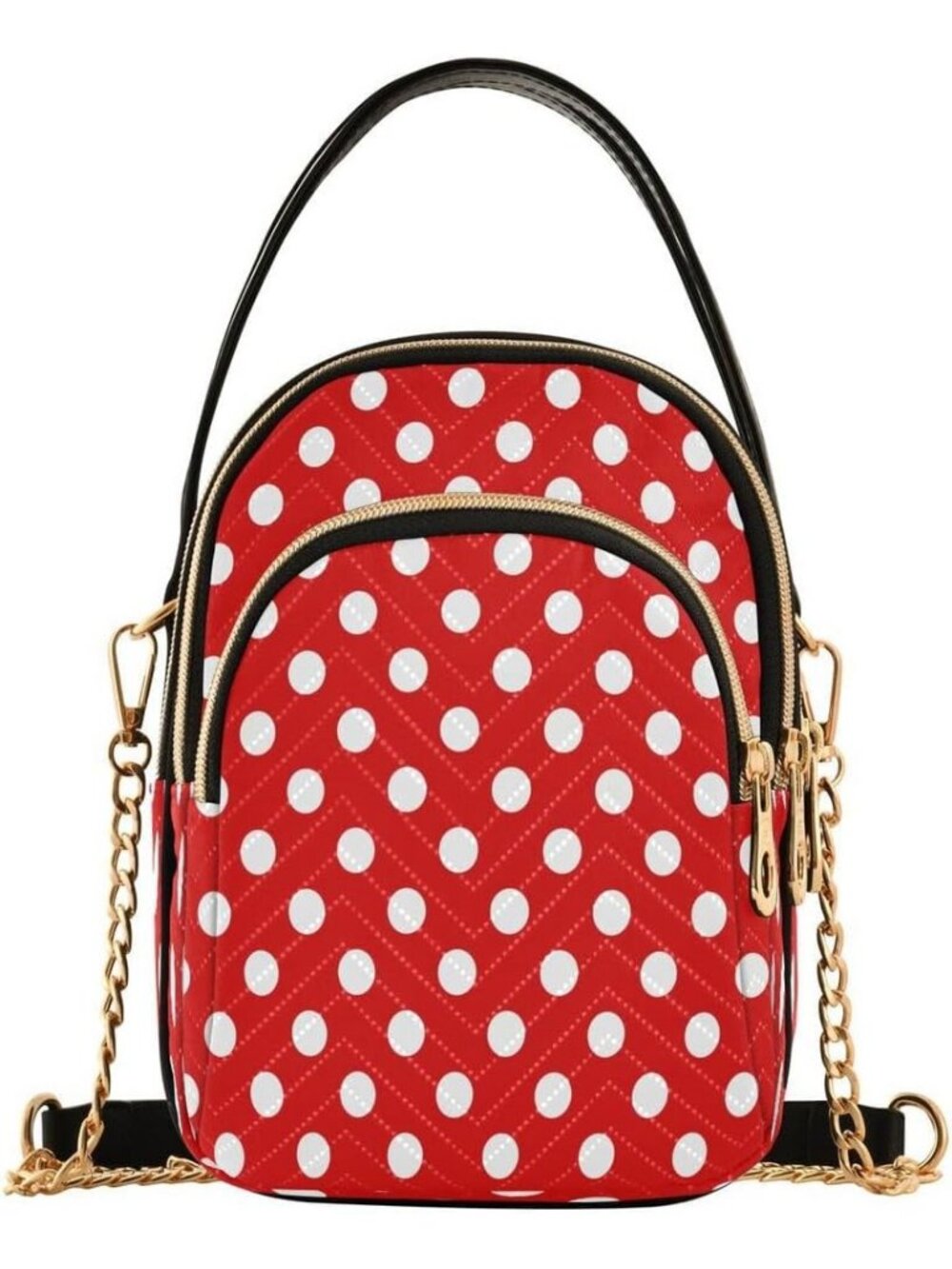 Women's Halloween Red Bat Pumpkin Leaf Small Purse Shoulder Crossbody Bag